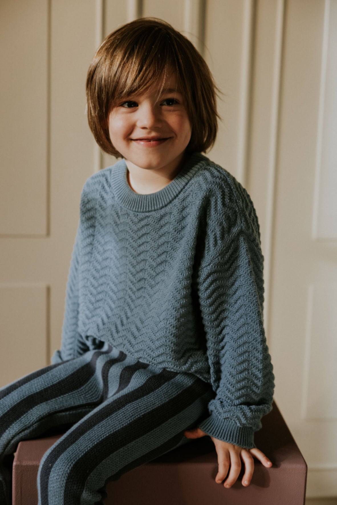 Striped Knitted Leggings | Blue Monday