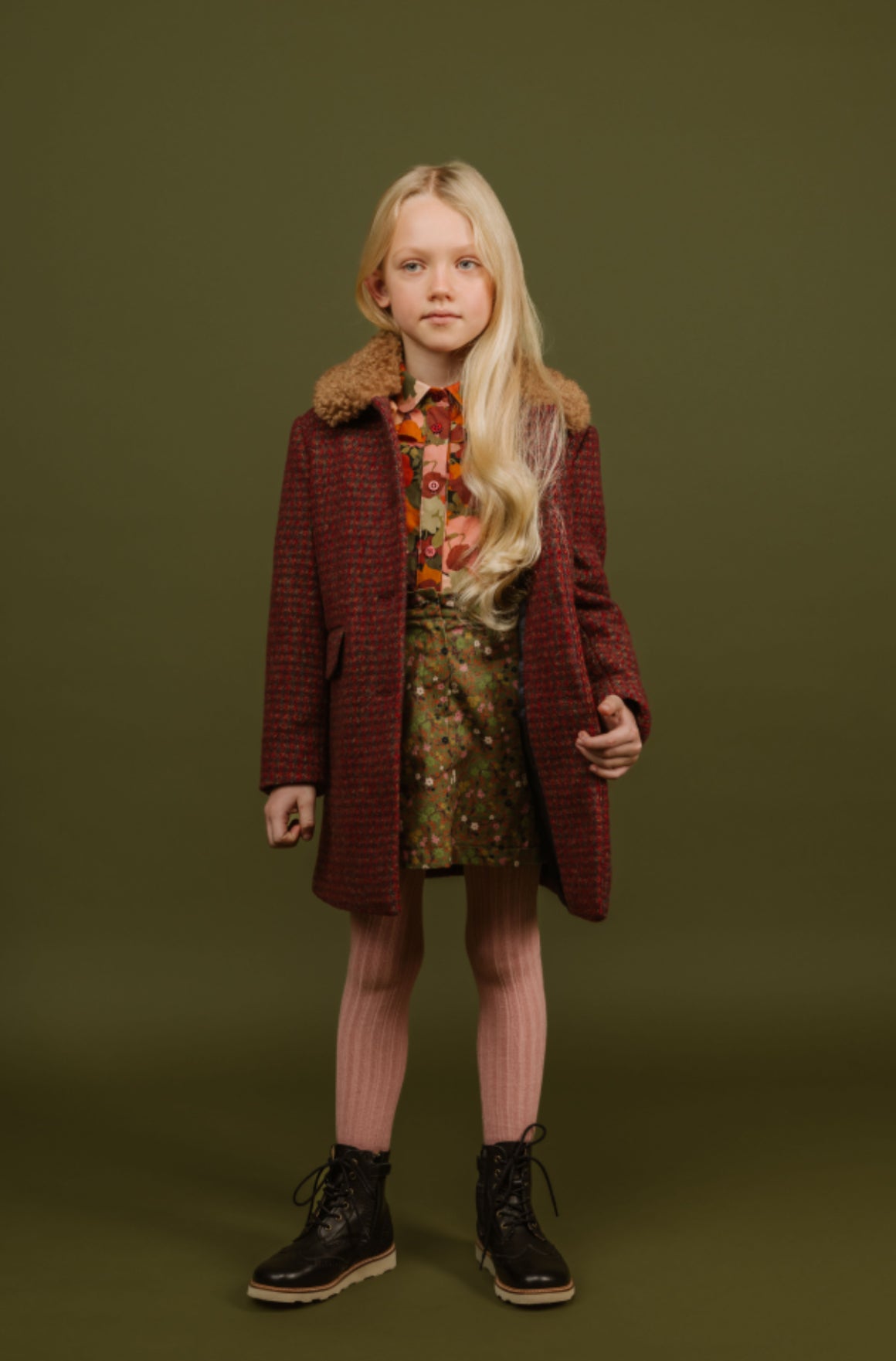 Fiorella Corduroy Mini Skirt | Green