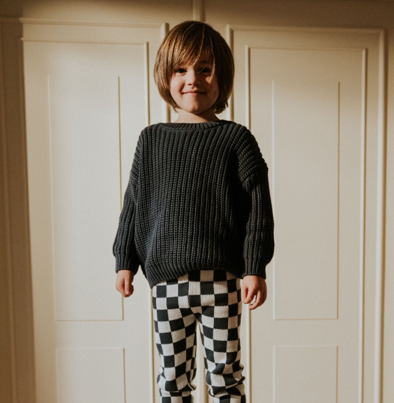 Chunky Knitted Sweater | Charcoal