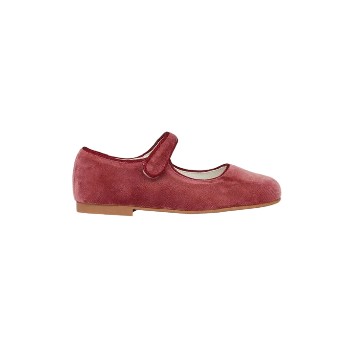 Velvet Mary Jane Shoes | Dusty Pink