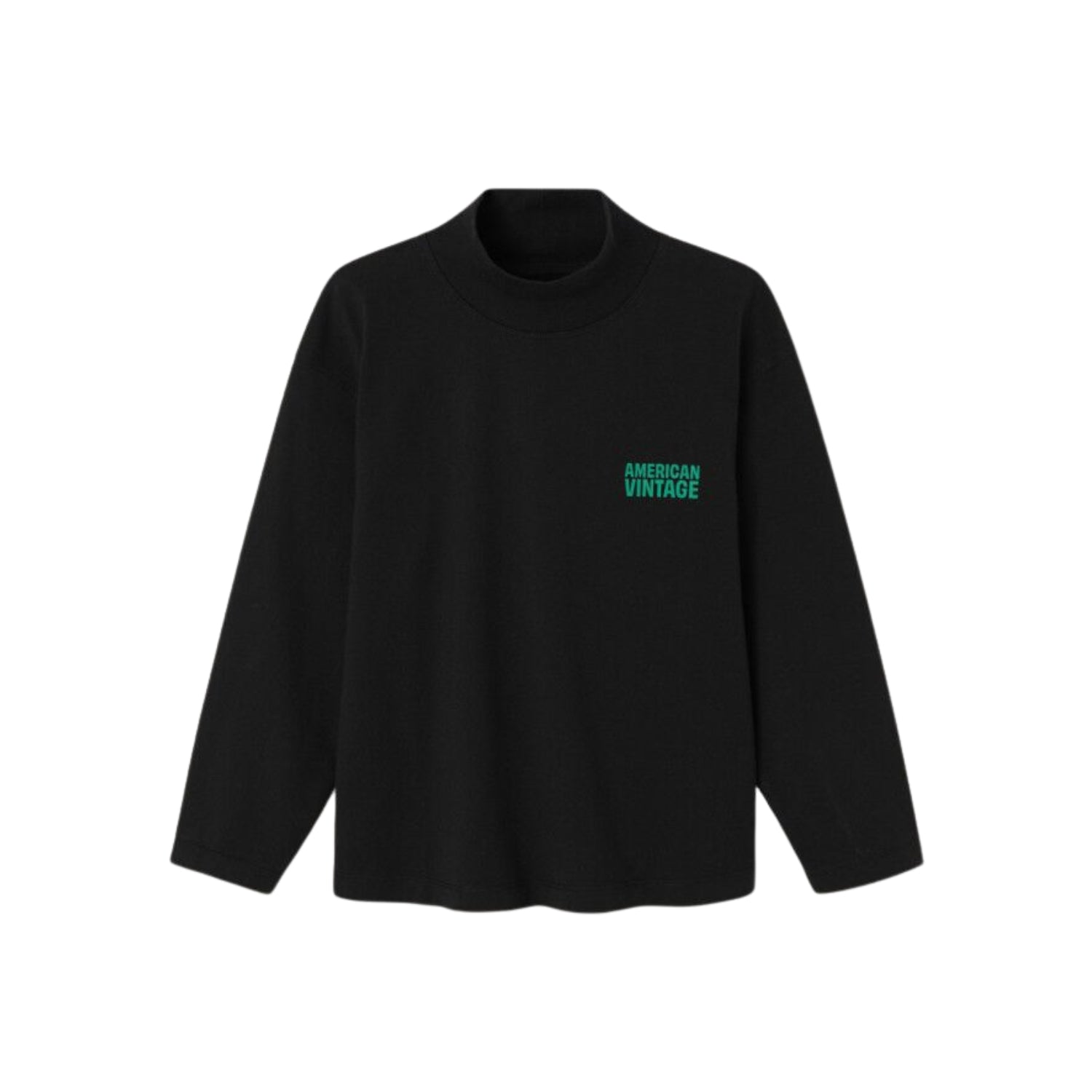 Gixy Long Sleeve Mock Neck T-shirt | Black
