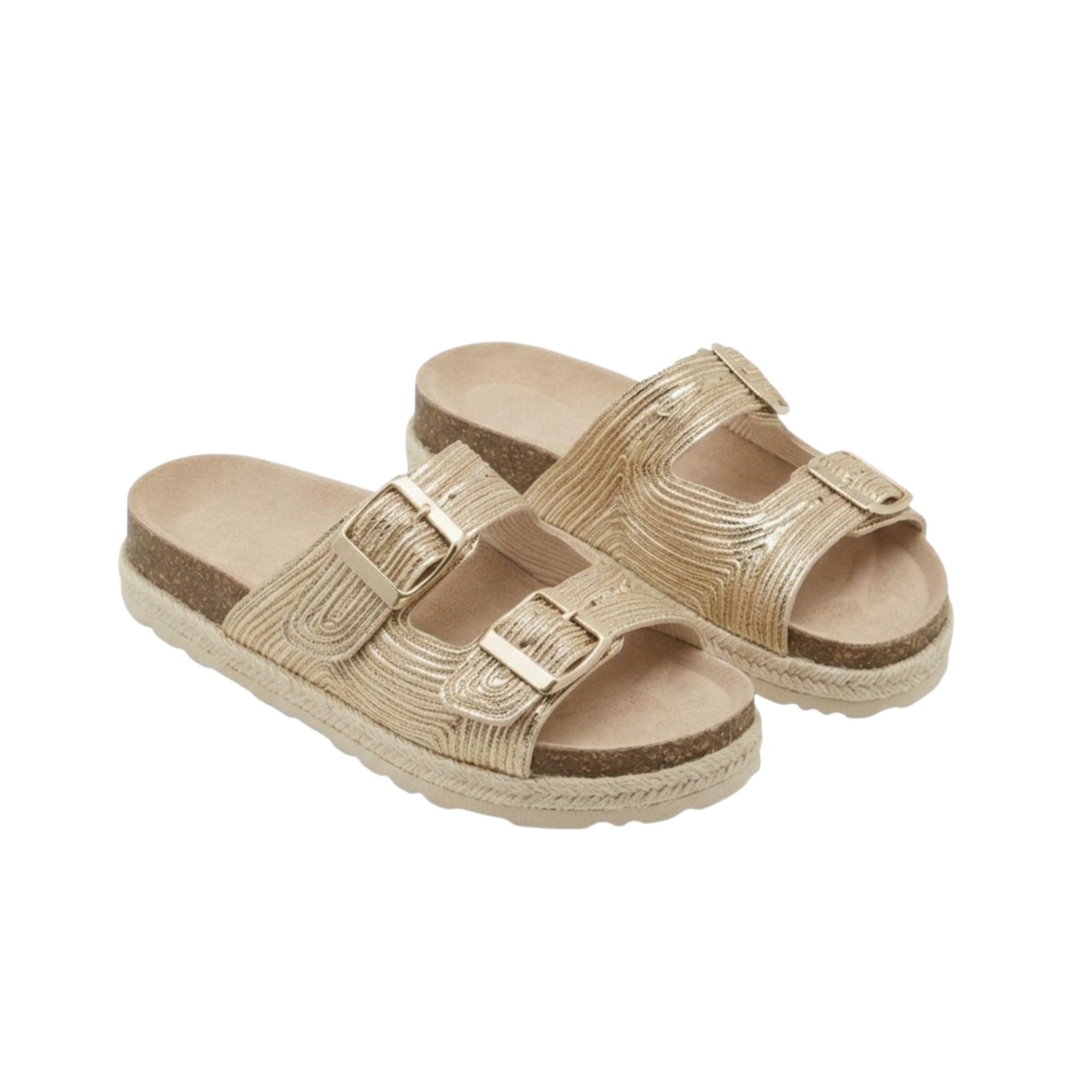 Bio Sandals with Buckles | Gold