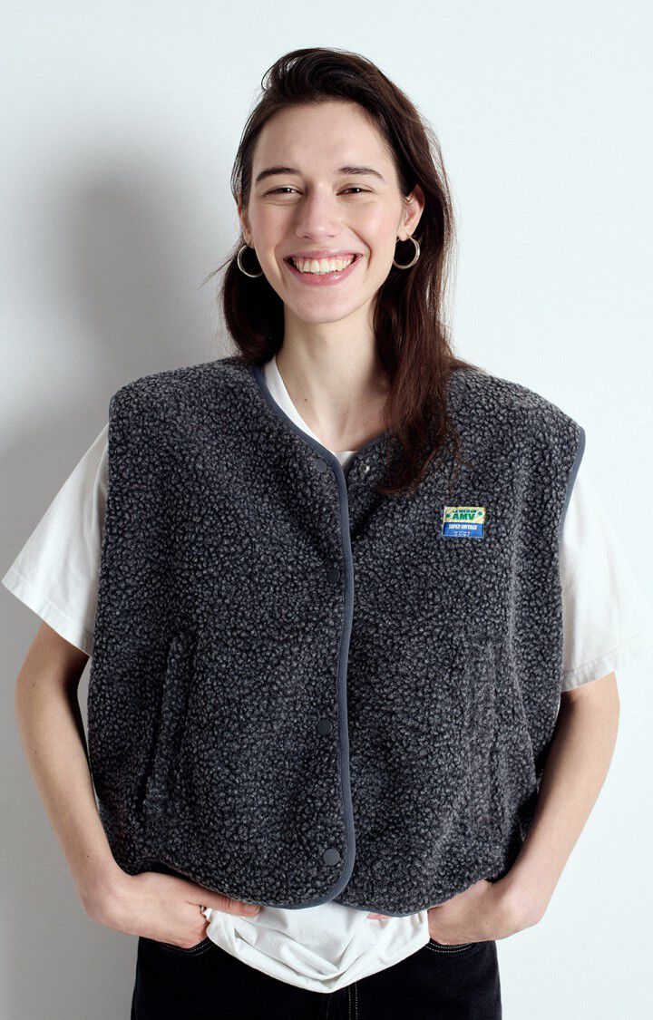 Womens Hoktown Sleeveless Jacket | Charcoal Melange