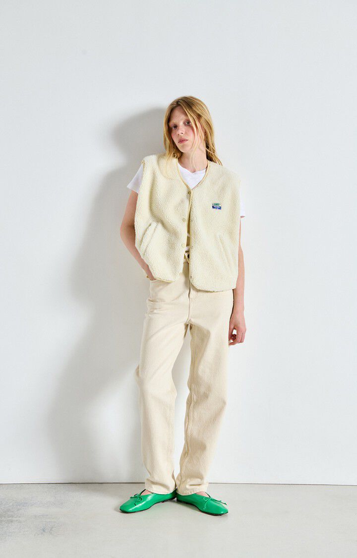 Womens Hoktown Sleeveless Jacket | Ecru