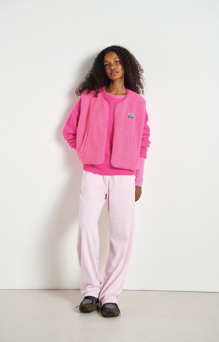 Womens Hoktown Sleeveless Jacket | Acid Pink Melange
