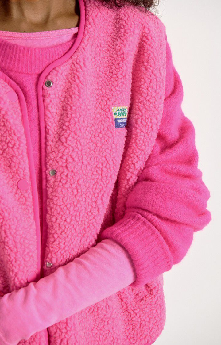 Womens Hoktown Sleeveless Jacket | Acid Pink Melange