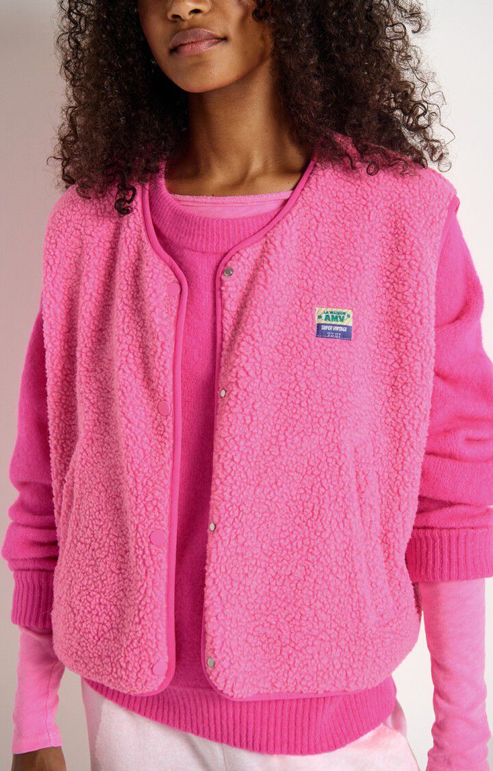 Womens Hoktown Sleeveless Jacket | Acid Pink Melange