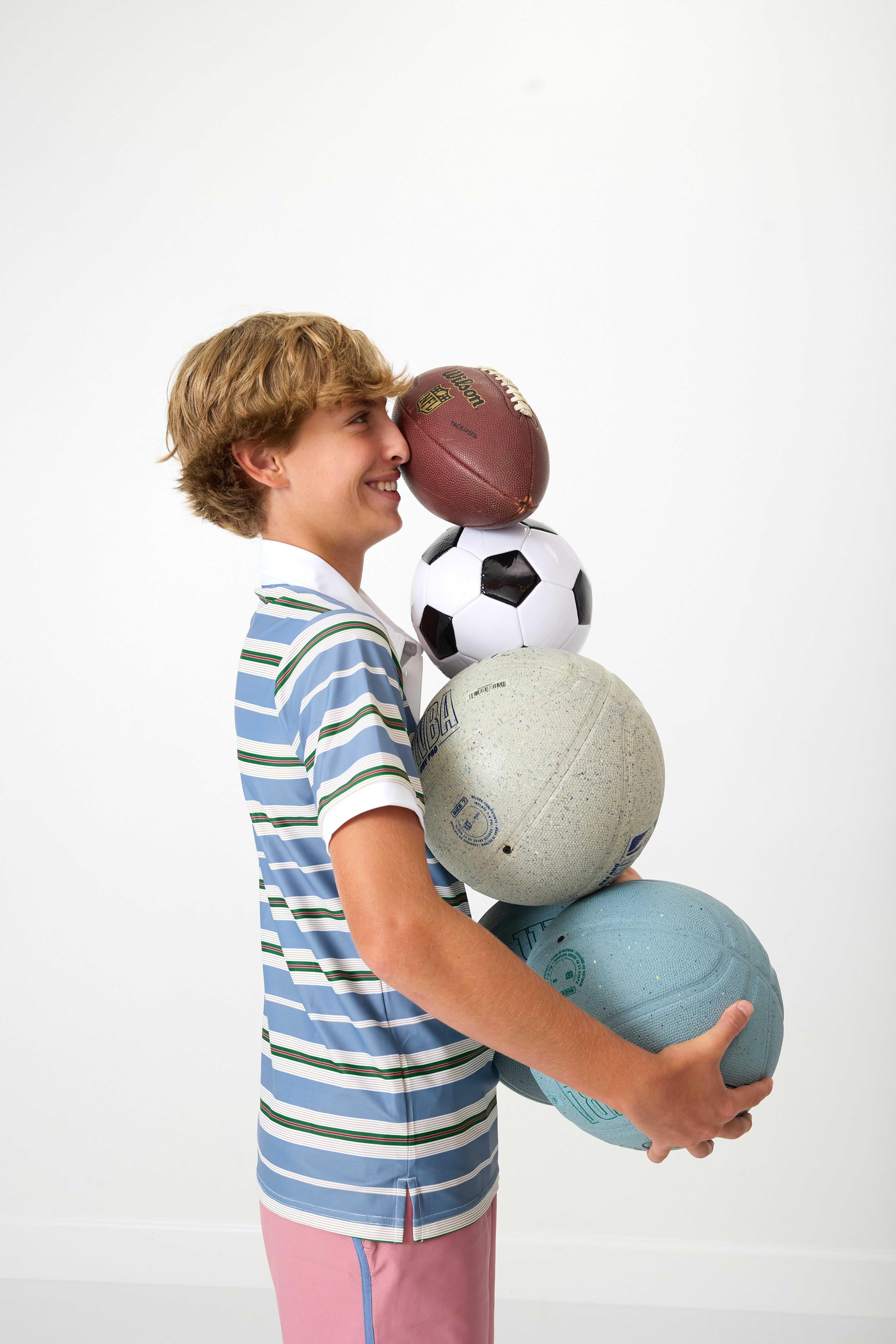 Heritage Stripe Polo Shirt | Blue/White