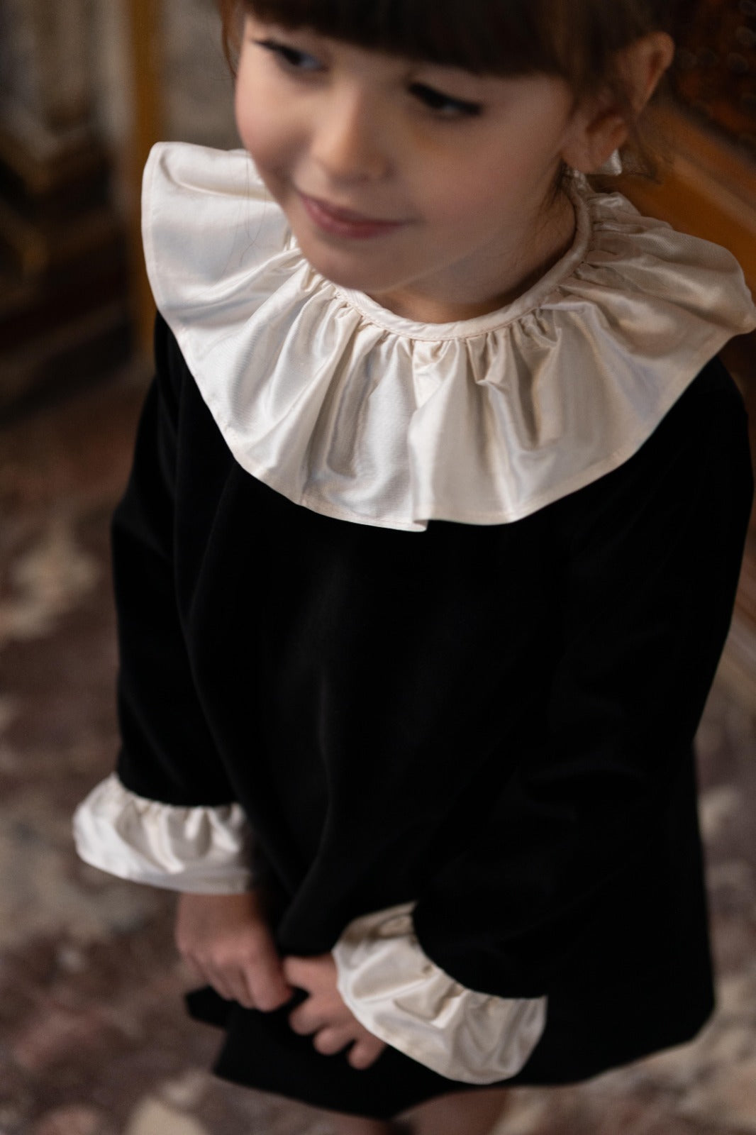 Zircone Velvet Dress | Black