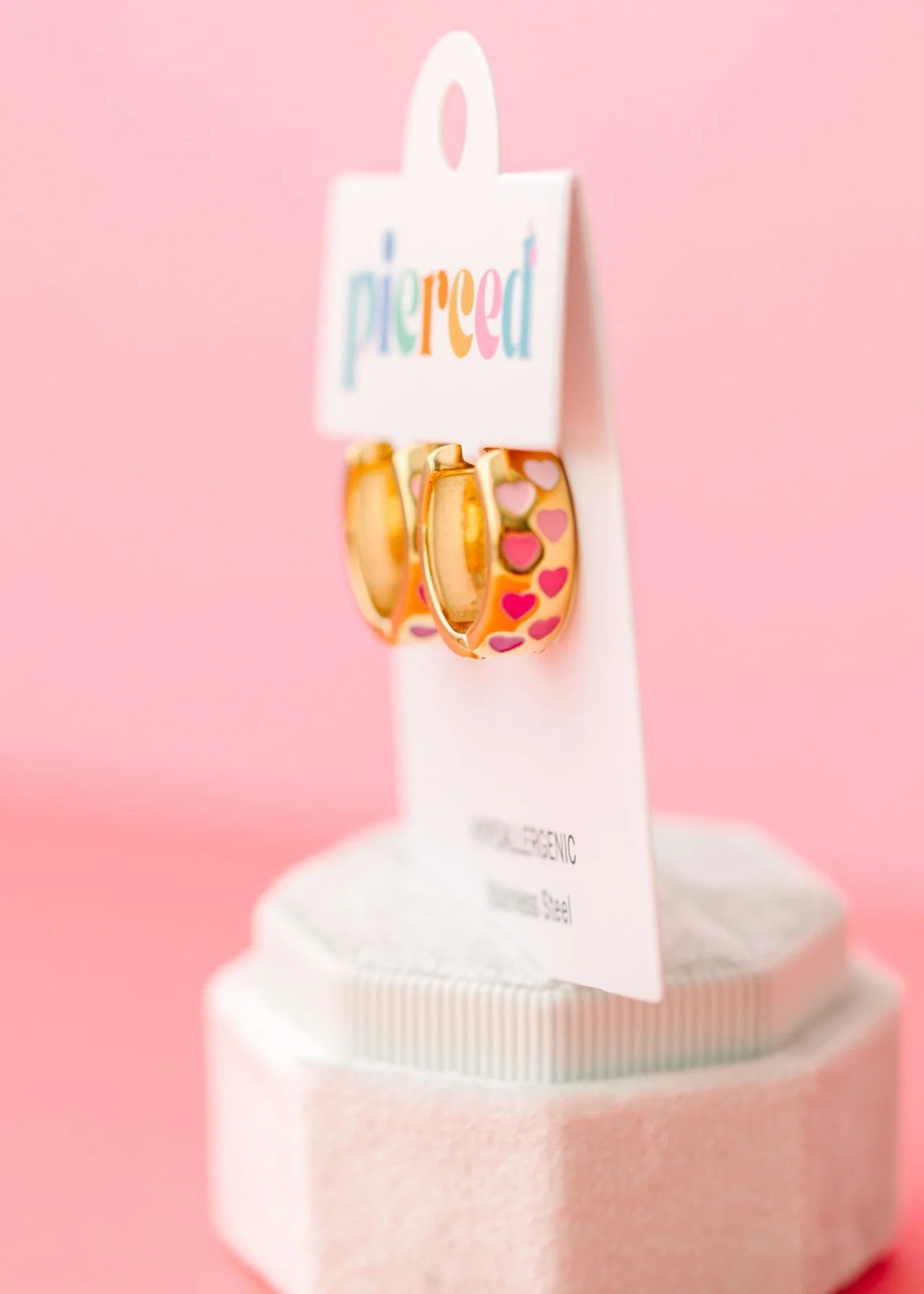 Chunky Pink Heart Ombre Huggies
