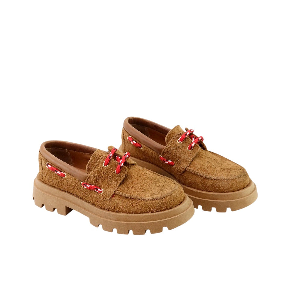 Blucher Leather Lace Up | Brown