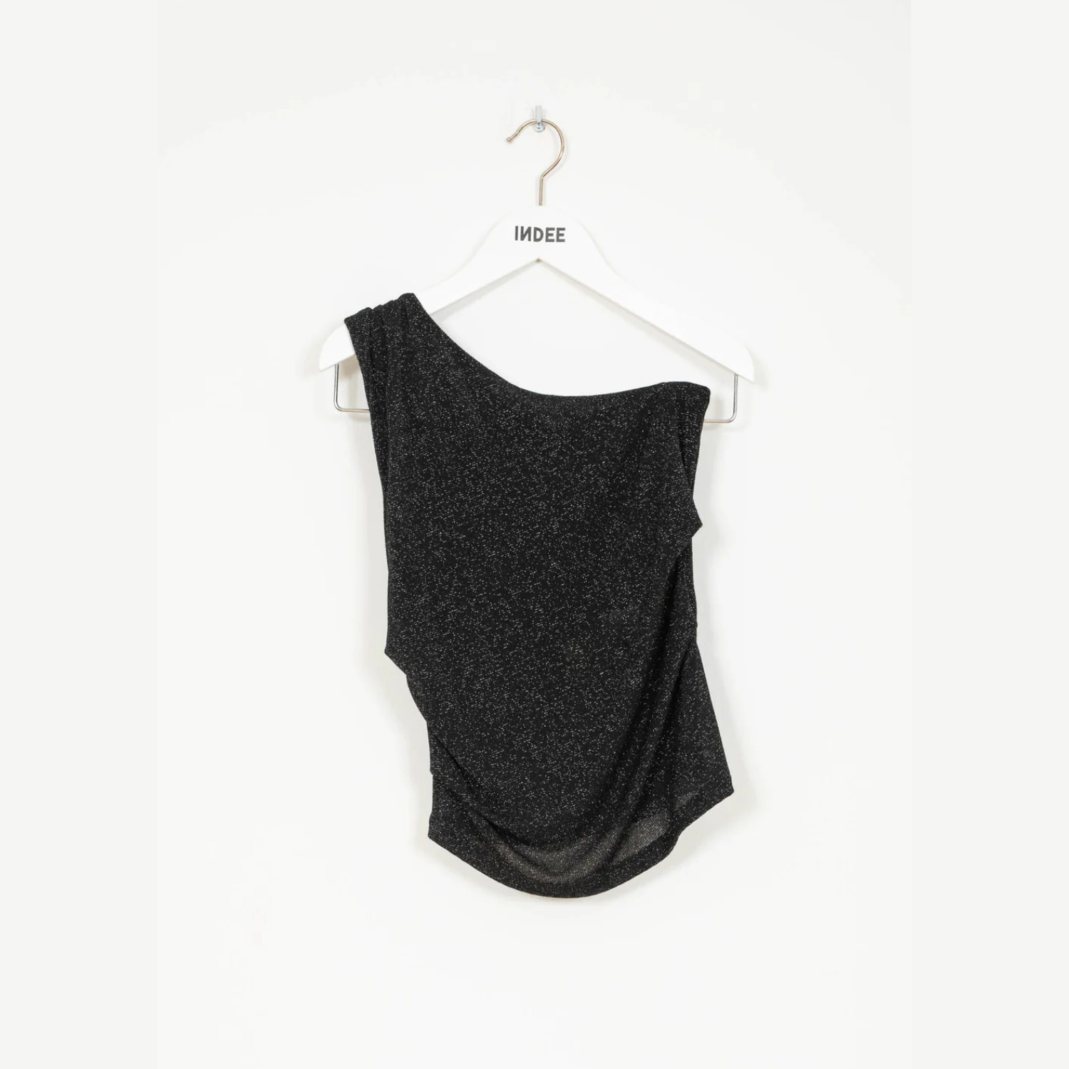 Tropical One-Shoulder Top | Black