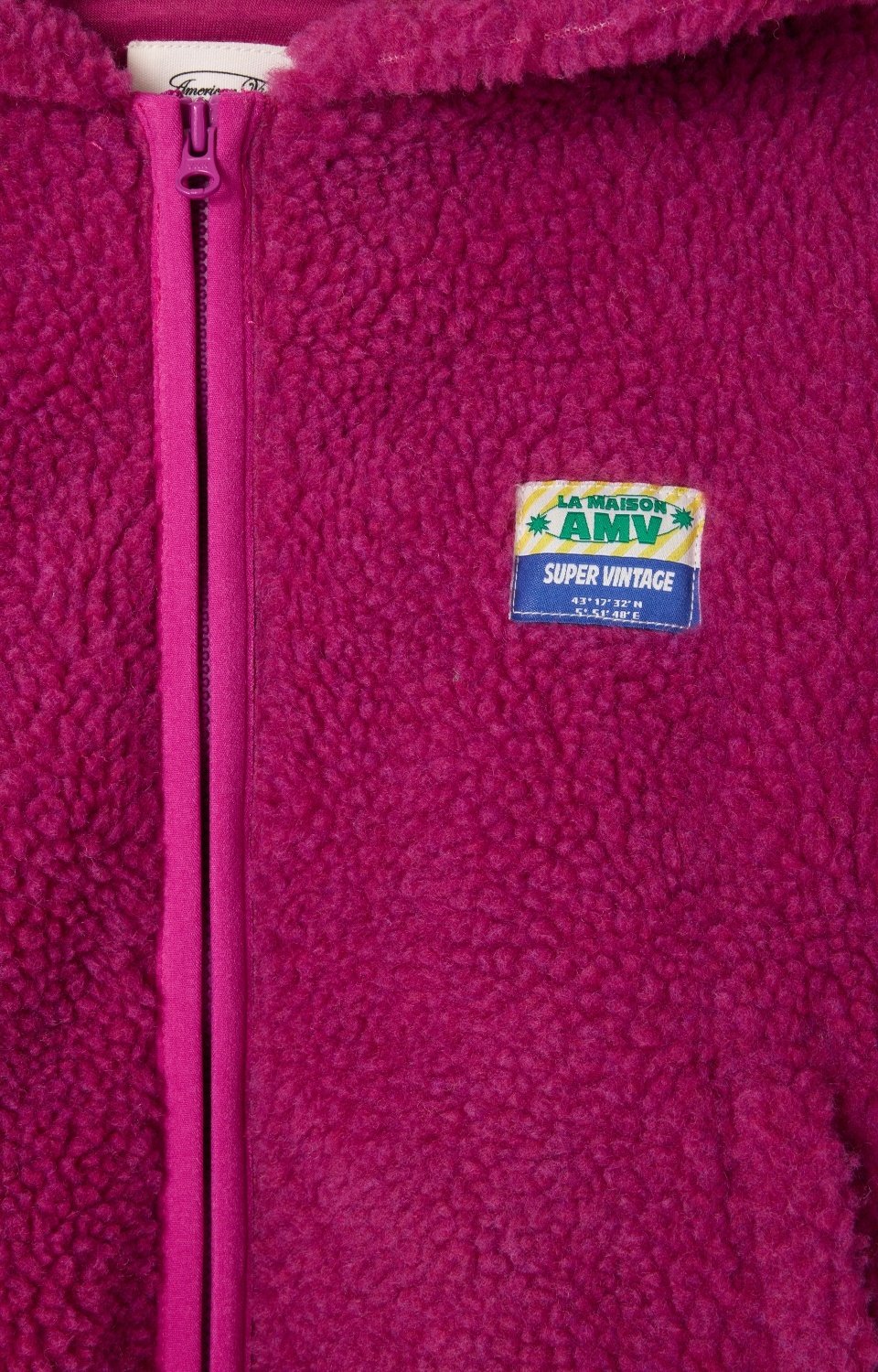 Hoktown Hooded Sherpa Jacket | Fuschia