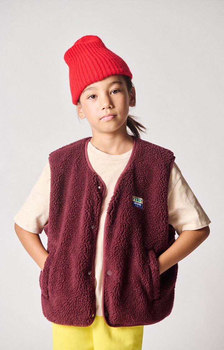 Hoktown Sleeveless Jacket | Burgundy Melange