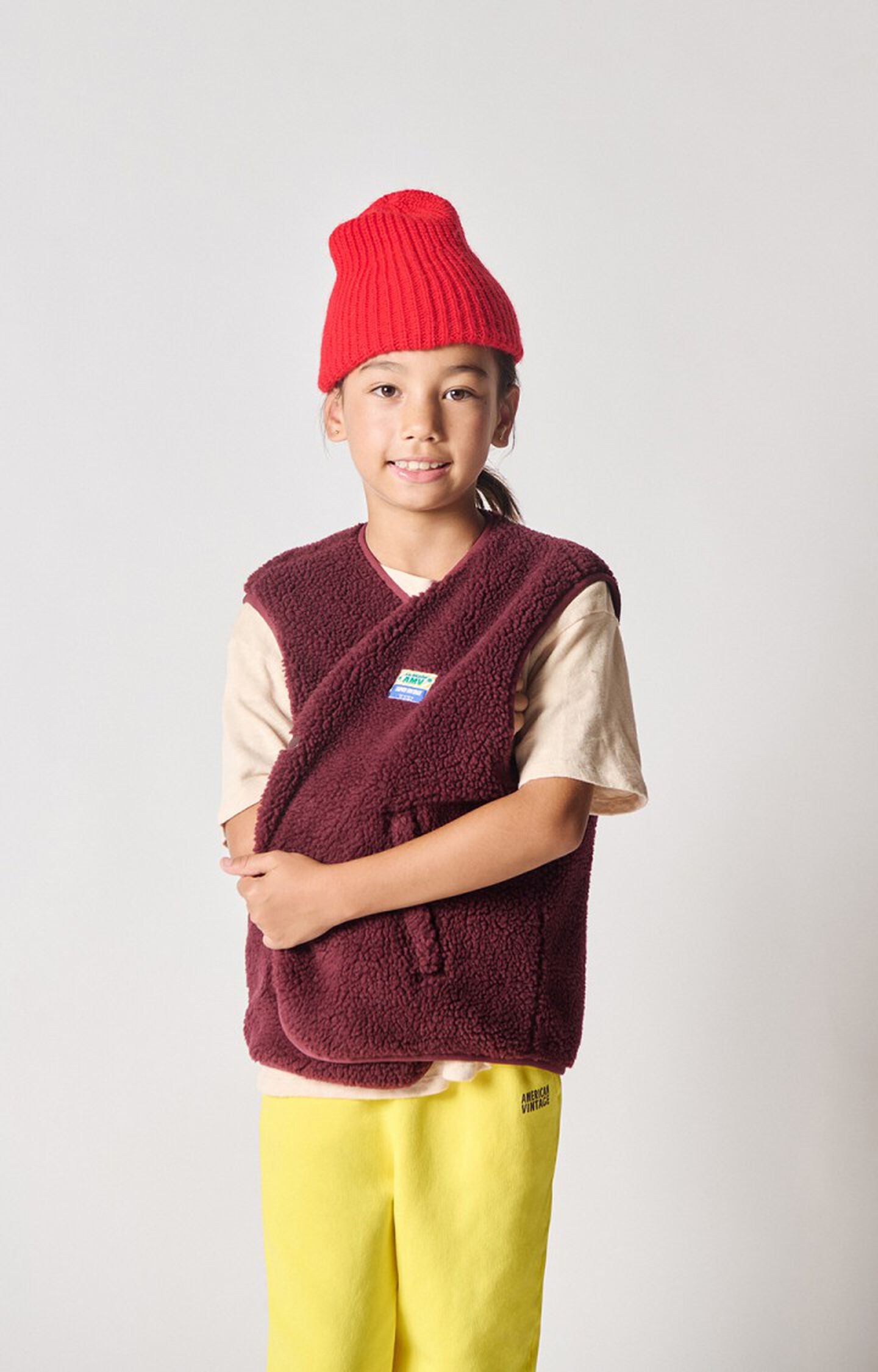 Hoktown Sleeveless Jacket | Burgundy Melange