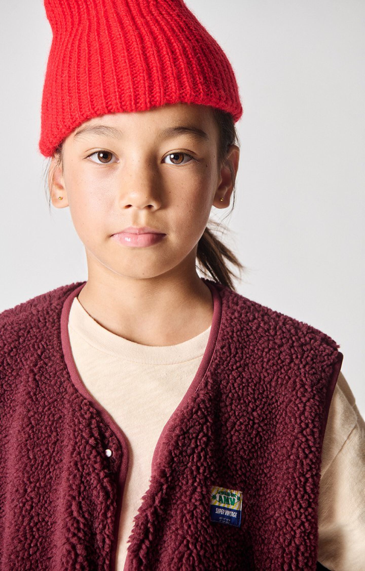 Hoktown Sleeveless Jacket | Burgundy Melange