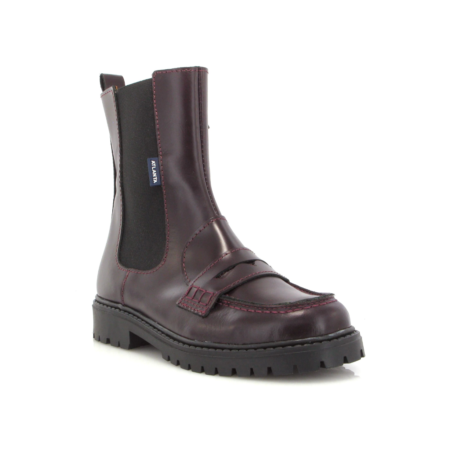 Chelsea Boot with Penny | Burgundy Polished