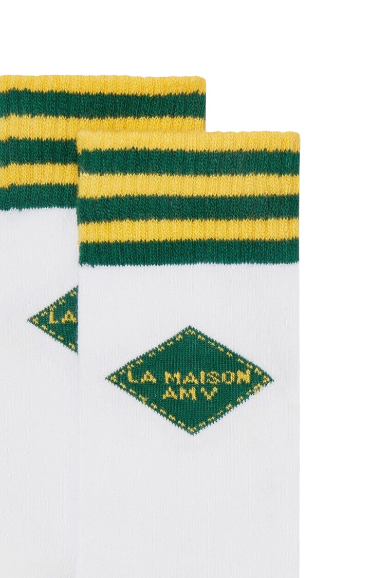 Clypsun Socks | Green and Yellow Striped
