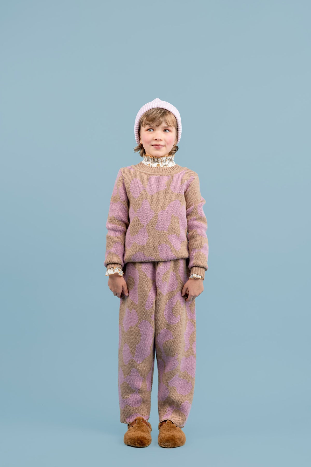 Quinn Wool Sweater Set | Pink