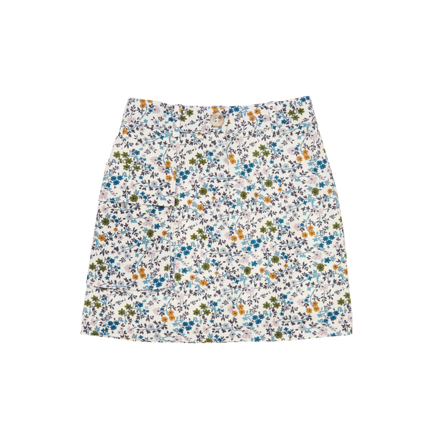 Fiorella Corduroy Mini Skirt | White