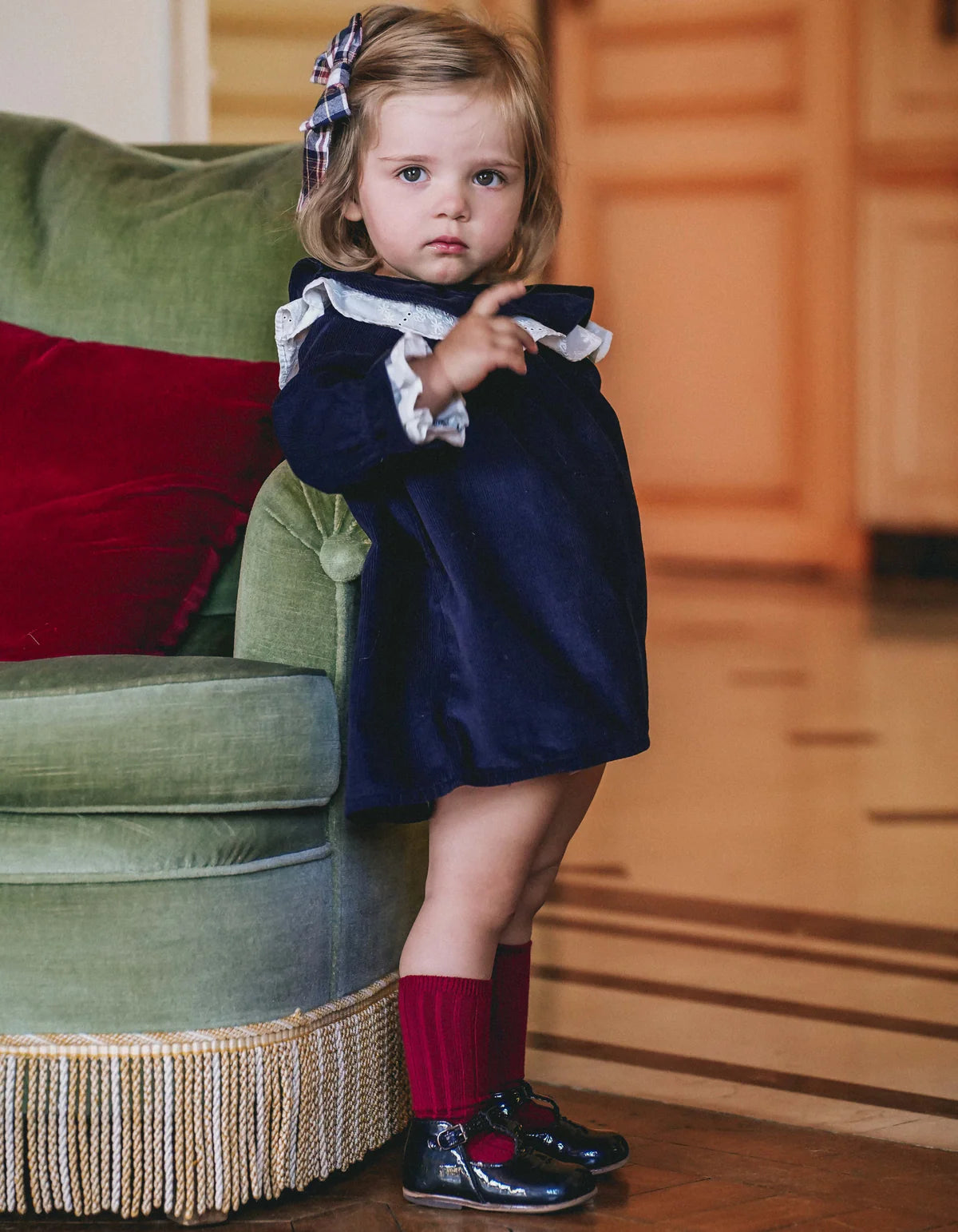 Mary Dress | Navy Corduroy