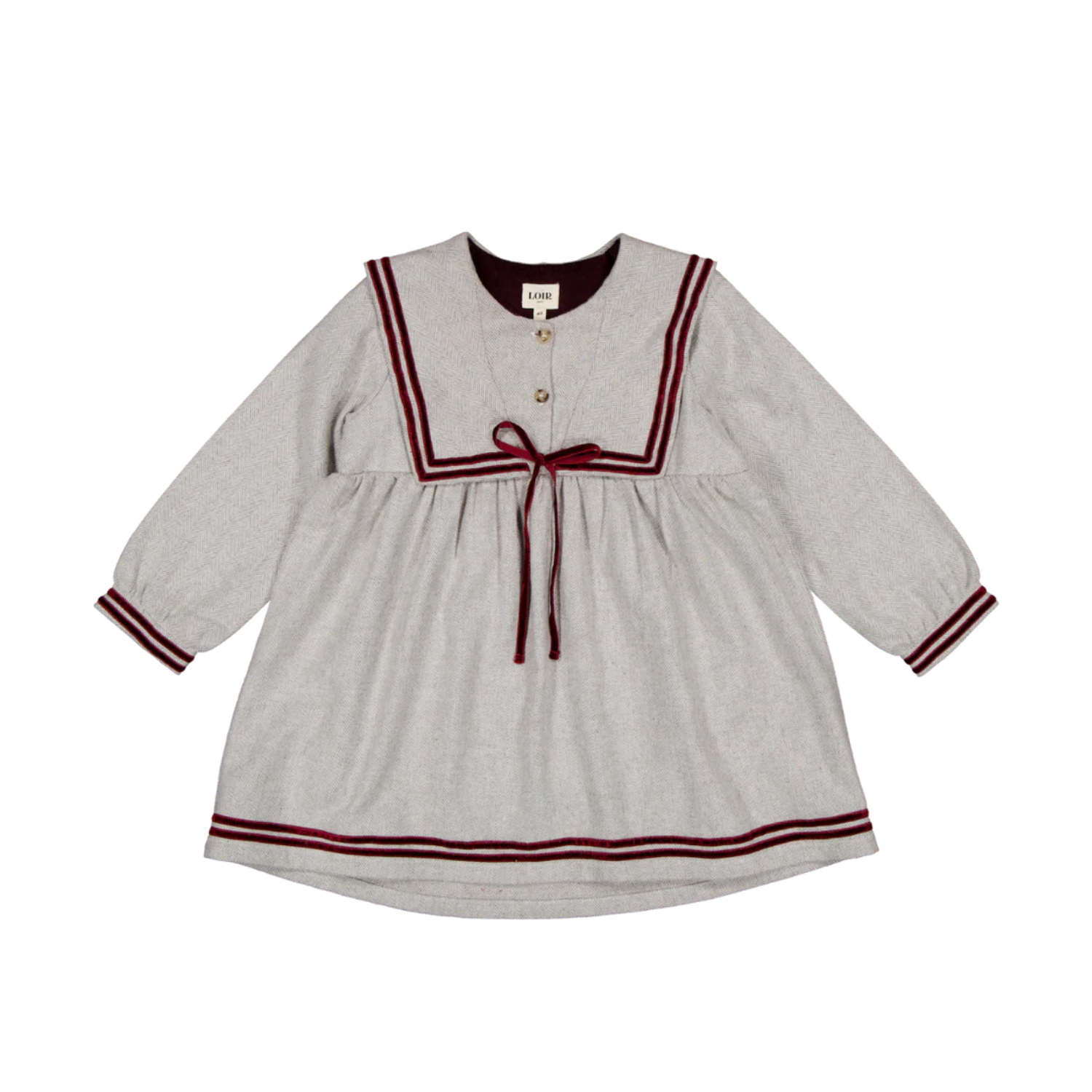 Lotti Dress | Grey Chevron