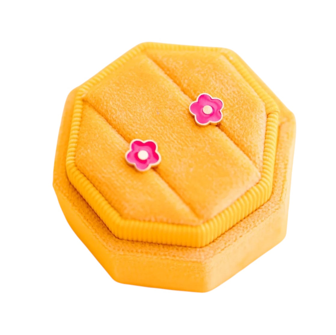 Hot Pink Flower Earrings