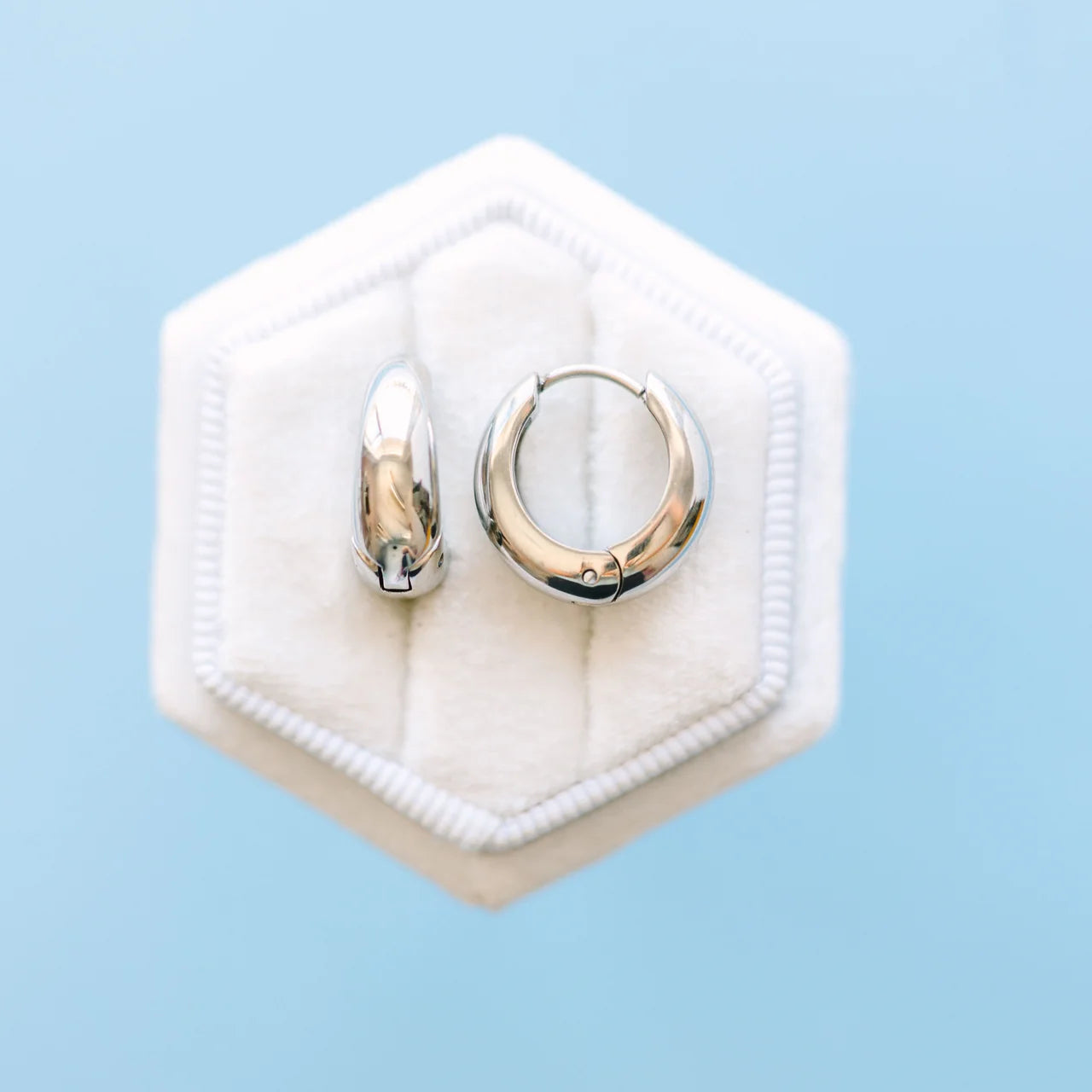 Teardrop Huggies | Silver