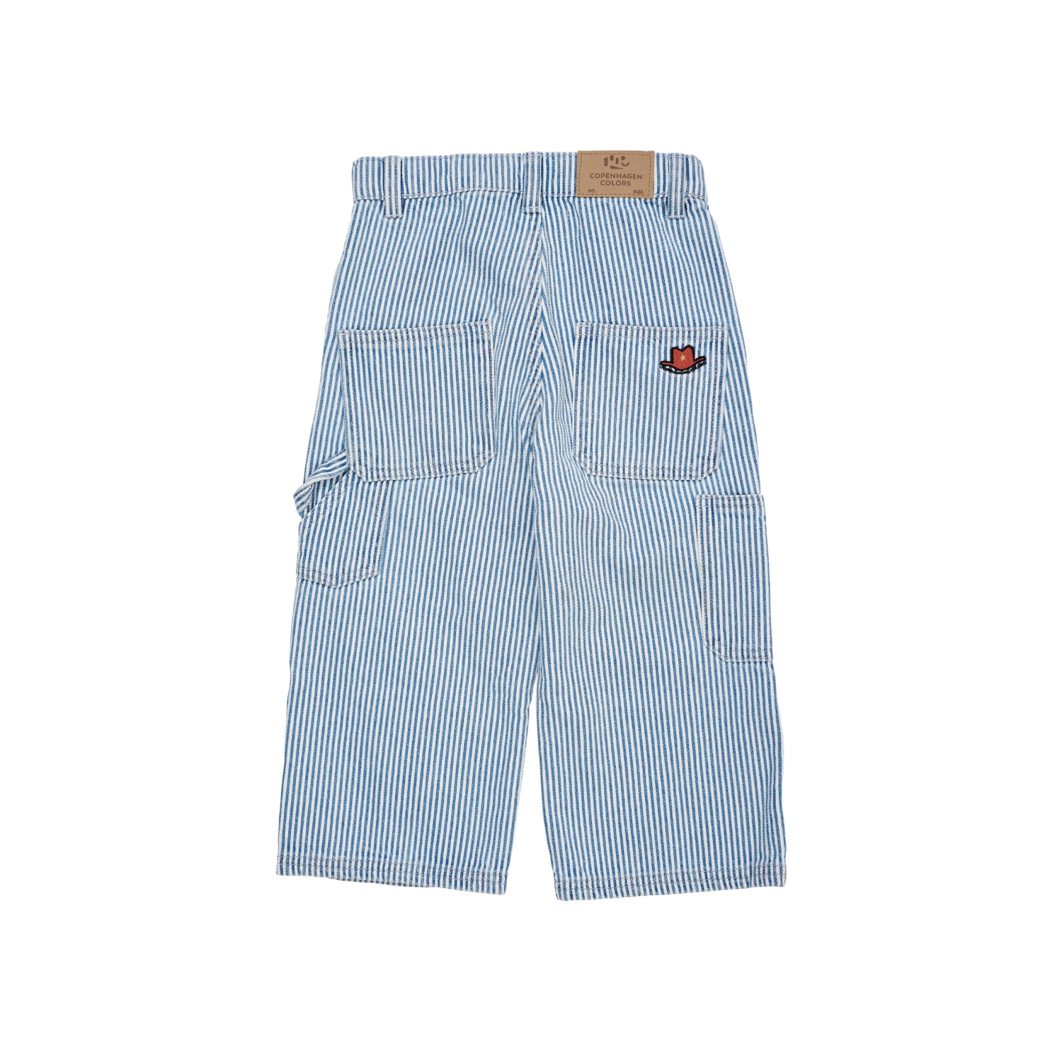 Striped Twill Cargo Pants | Denim Blue