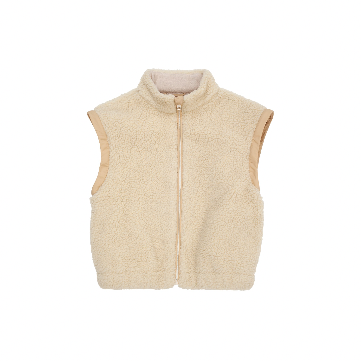 Teddy Removable Sleeves Jacket | Cream