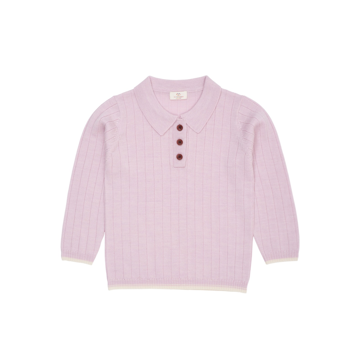 Merino Polo Shirt | Lavender Cream