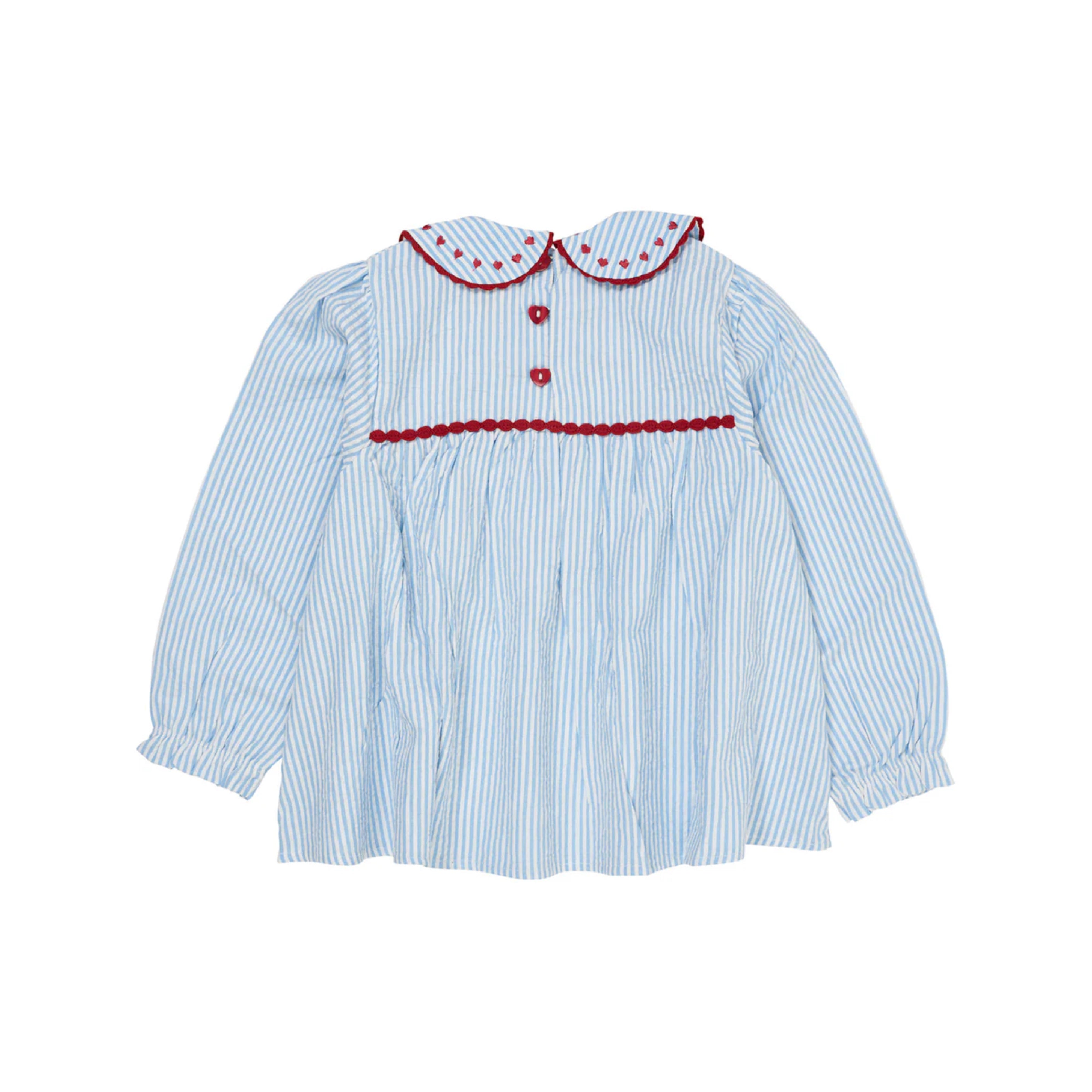 Seersucker Tunic | Sky Blue Striped