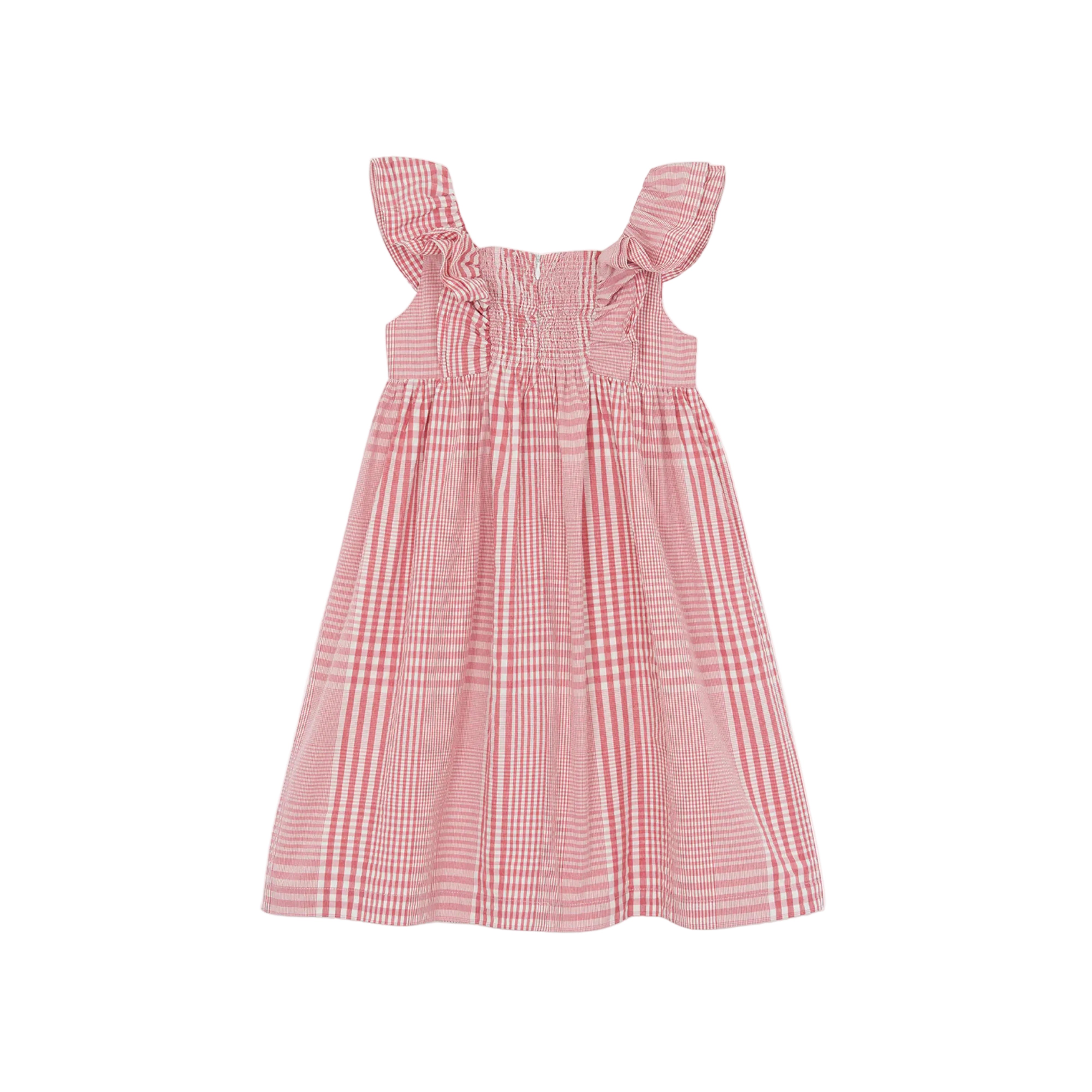 Checkered Dress | Coral