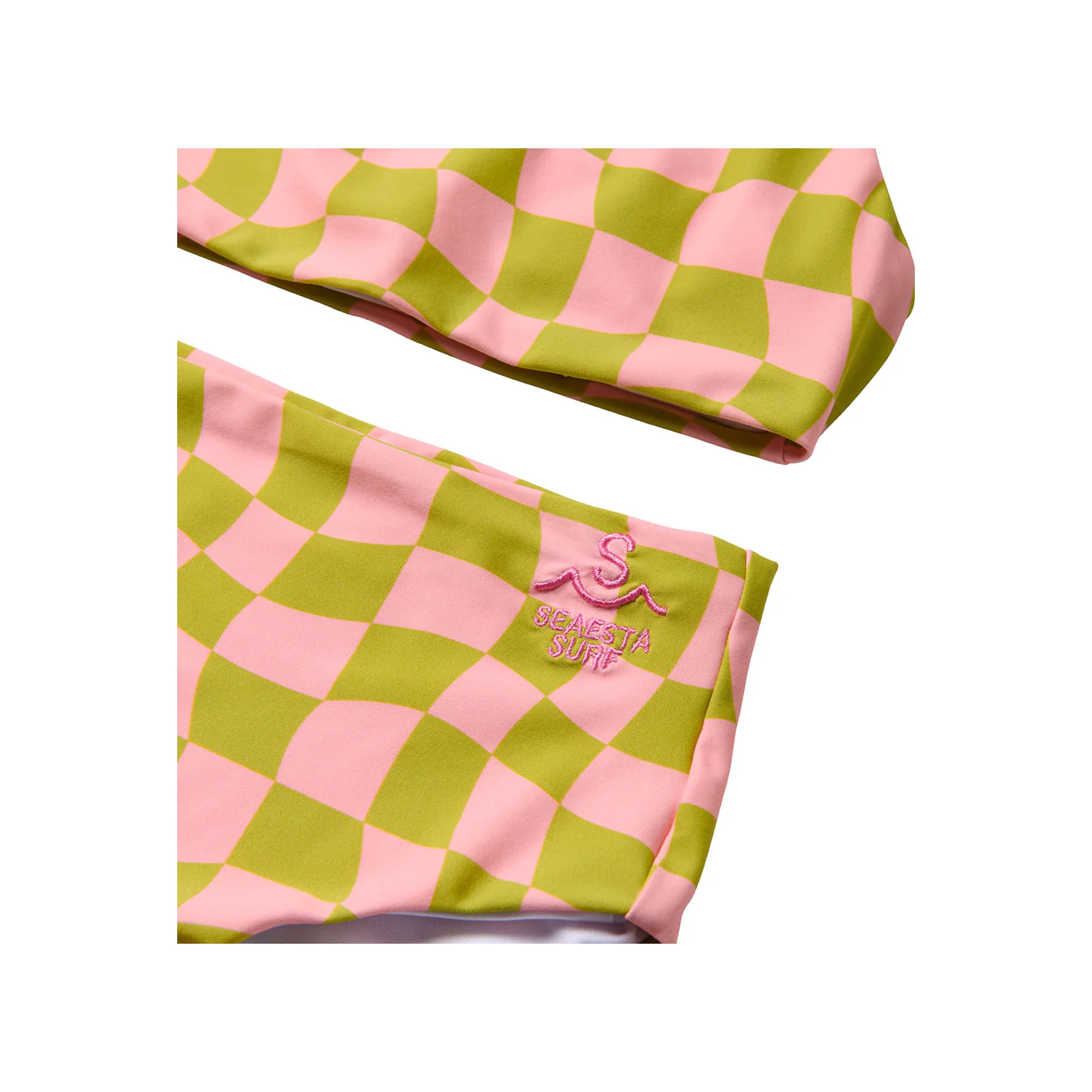 Wavy Checks Two Piece Swimsuit | Kiwi