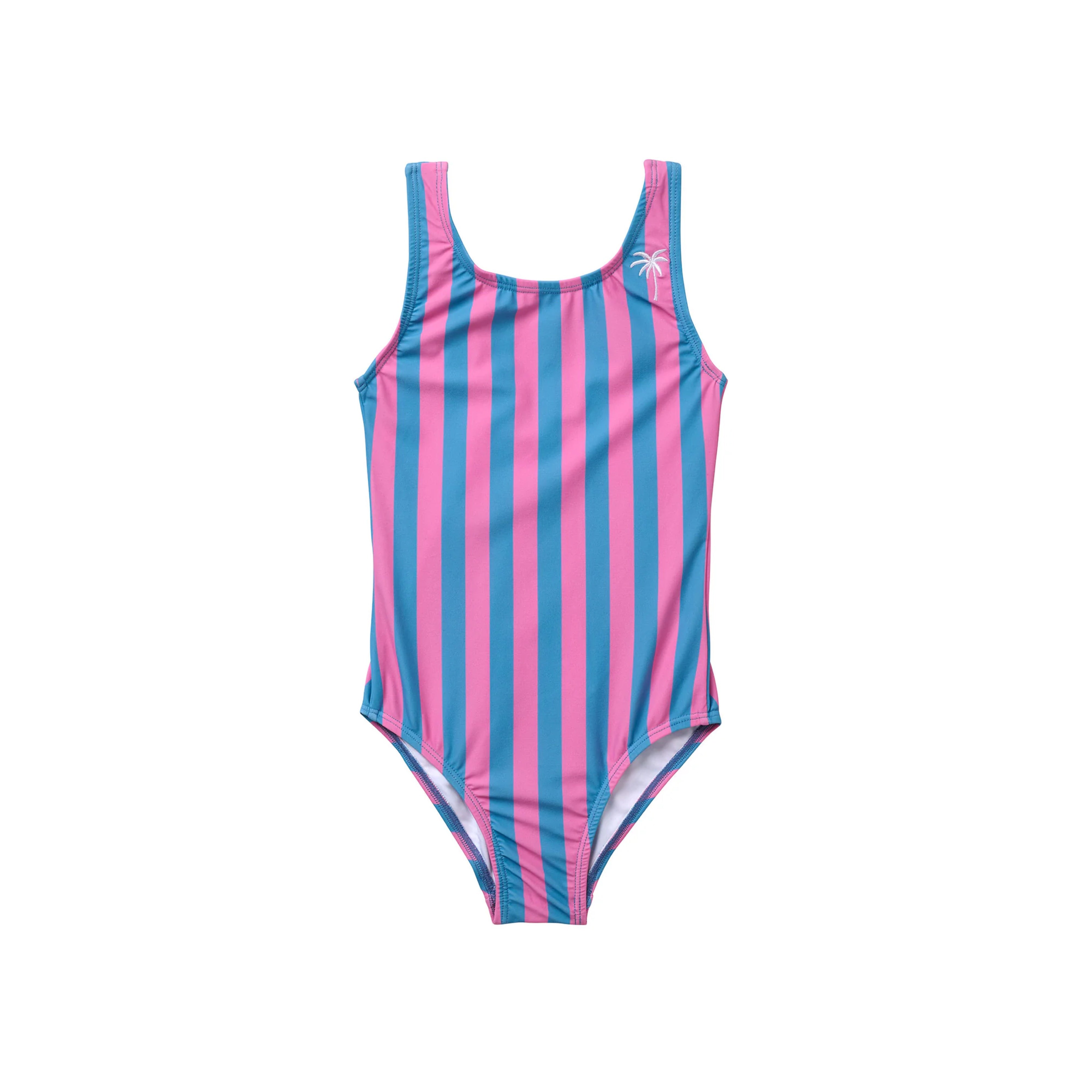Retro Stripe Swimsuit | Strawberry