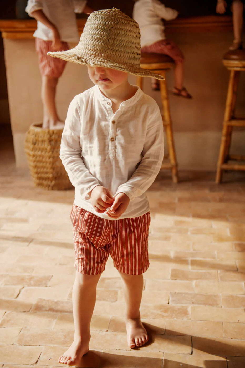 Leopard Boys Swim Short | Riad Red