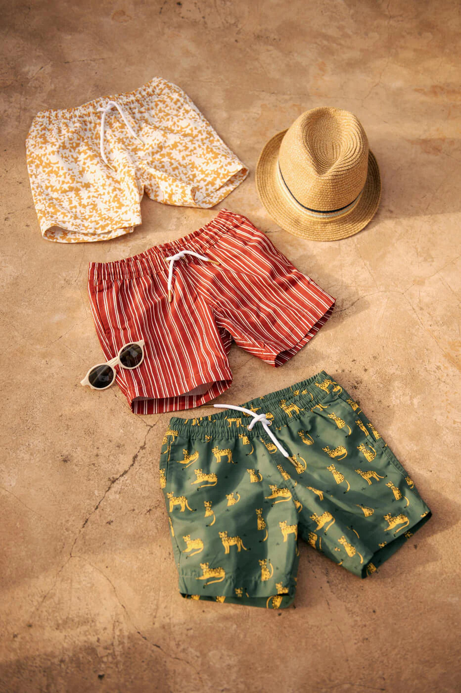 Leopard Boys Swim Short | Riad Red