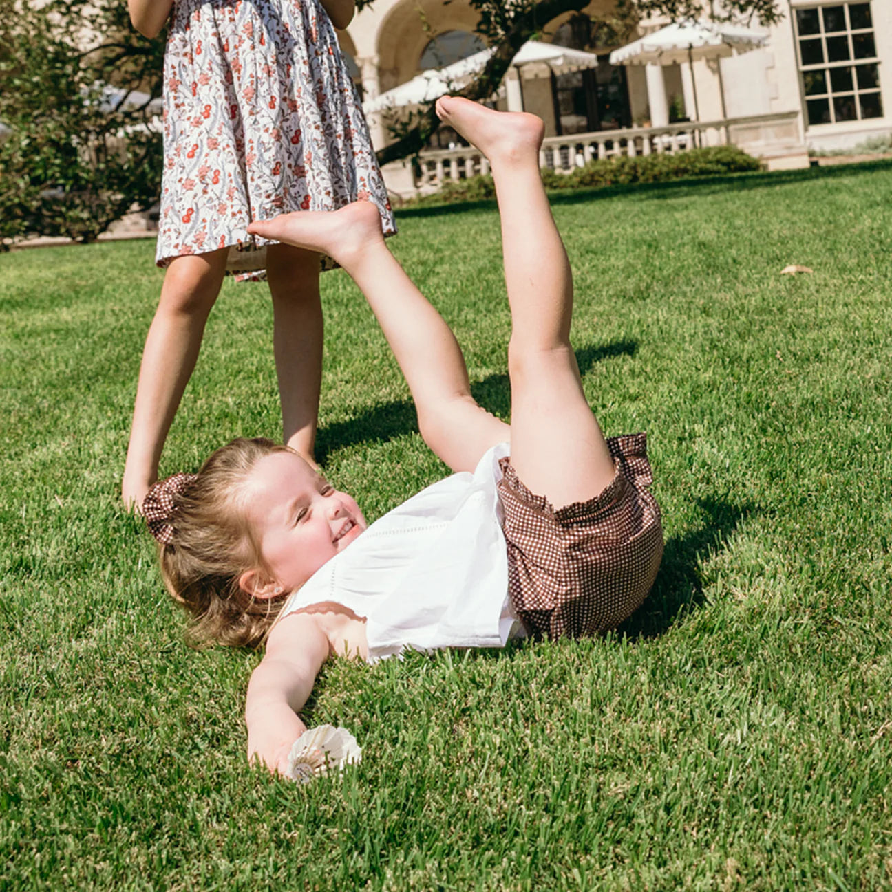 Gingham Ruffle Shorts | Cocoa