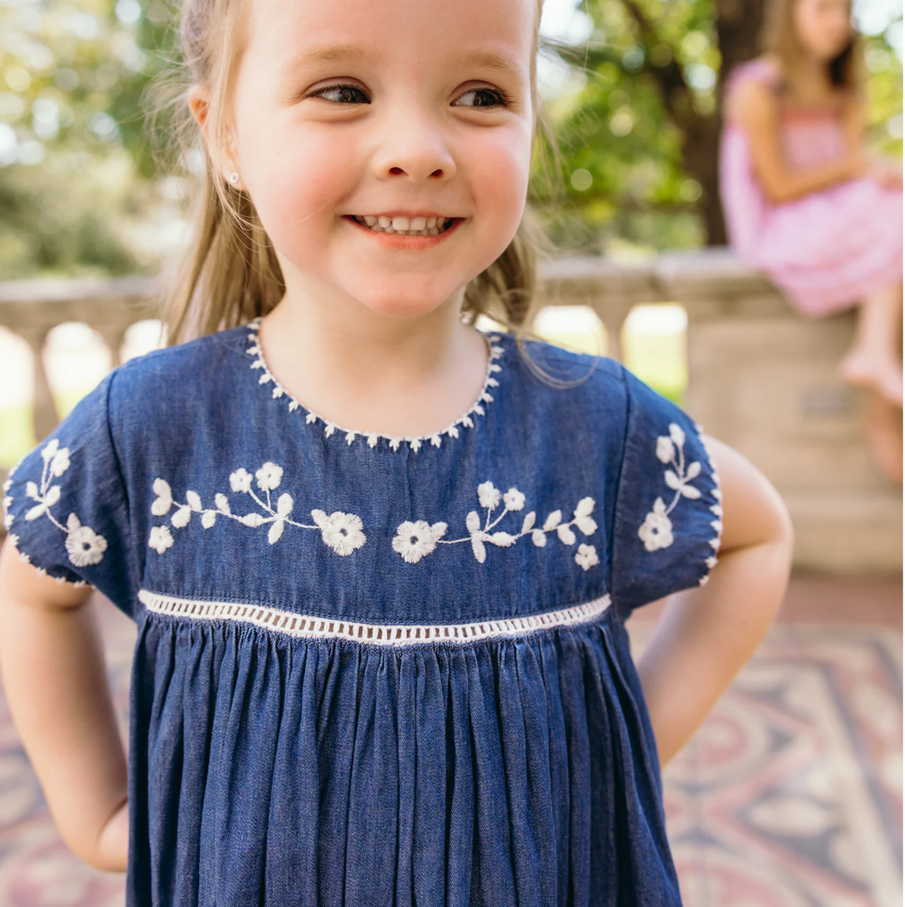 Cap Sleeve Dress | Chambray