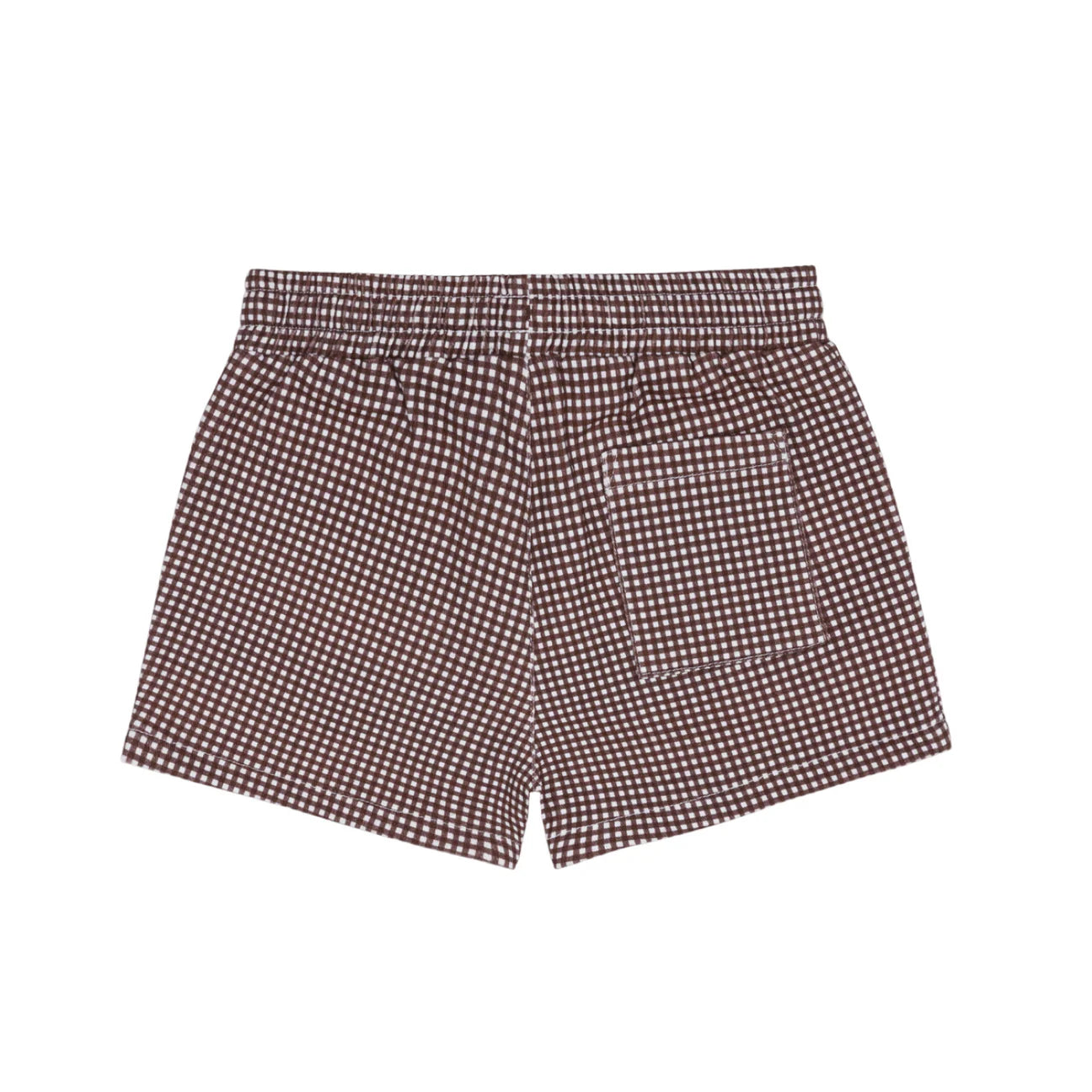 Gingham Twill Shorts | Cocoa