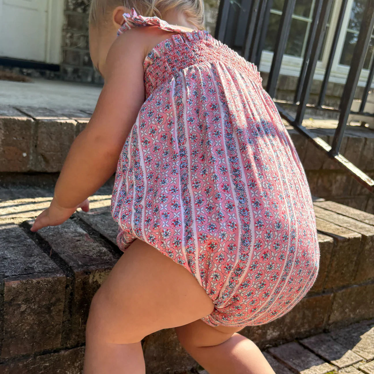 Smoked Bubble Romper | Rosa Vine