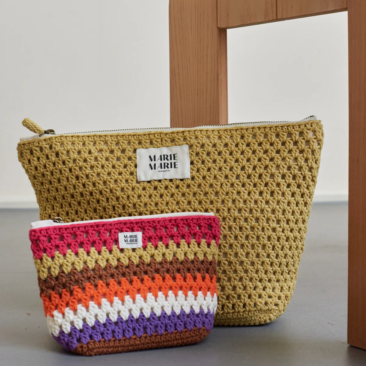 Solid Crochet Large Pouch