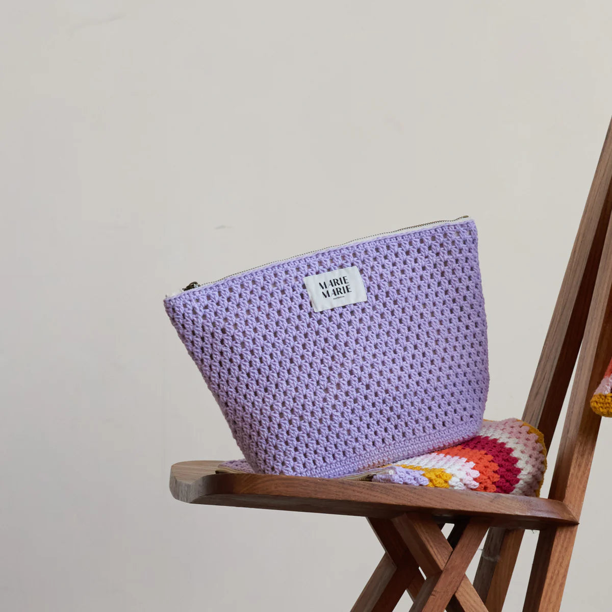 Solid Crochet Large Pouch