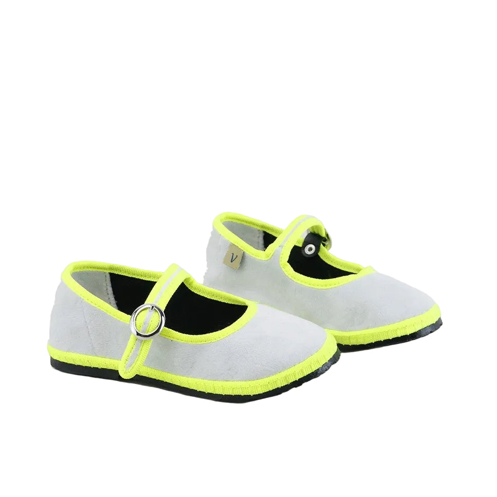 Velvet Mary Janes | Neon