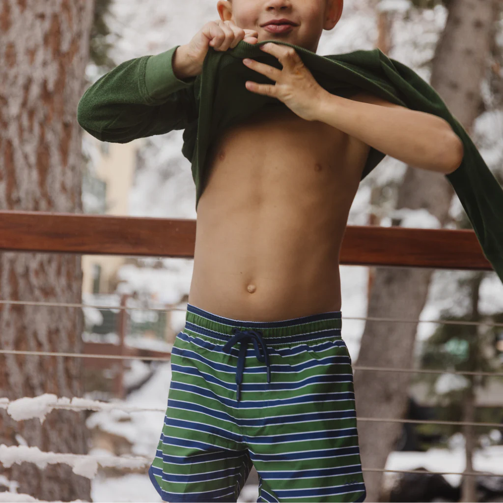 Striped Boardie | Evergreen