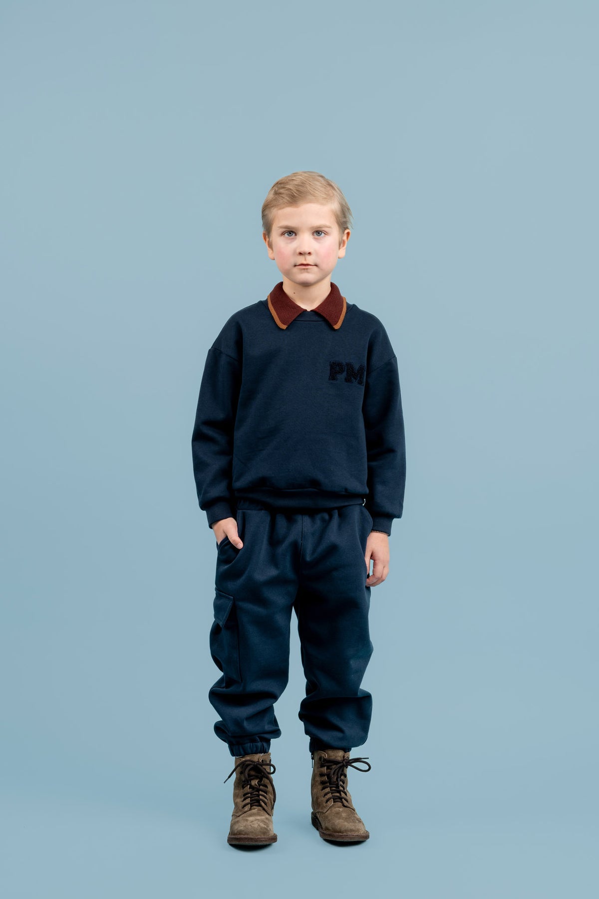 Theo Merino Wool Polo T-Shirt | Dark Blue