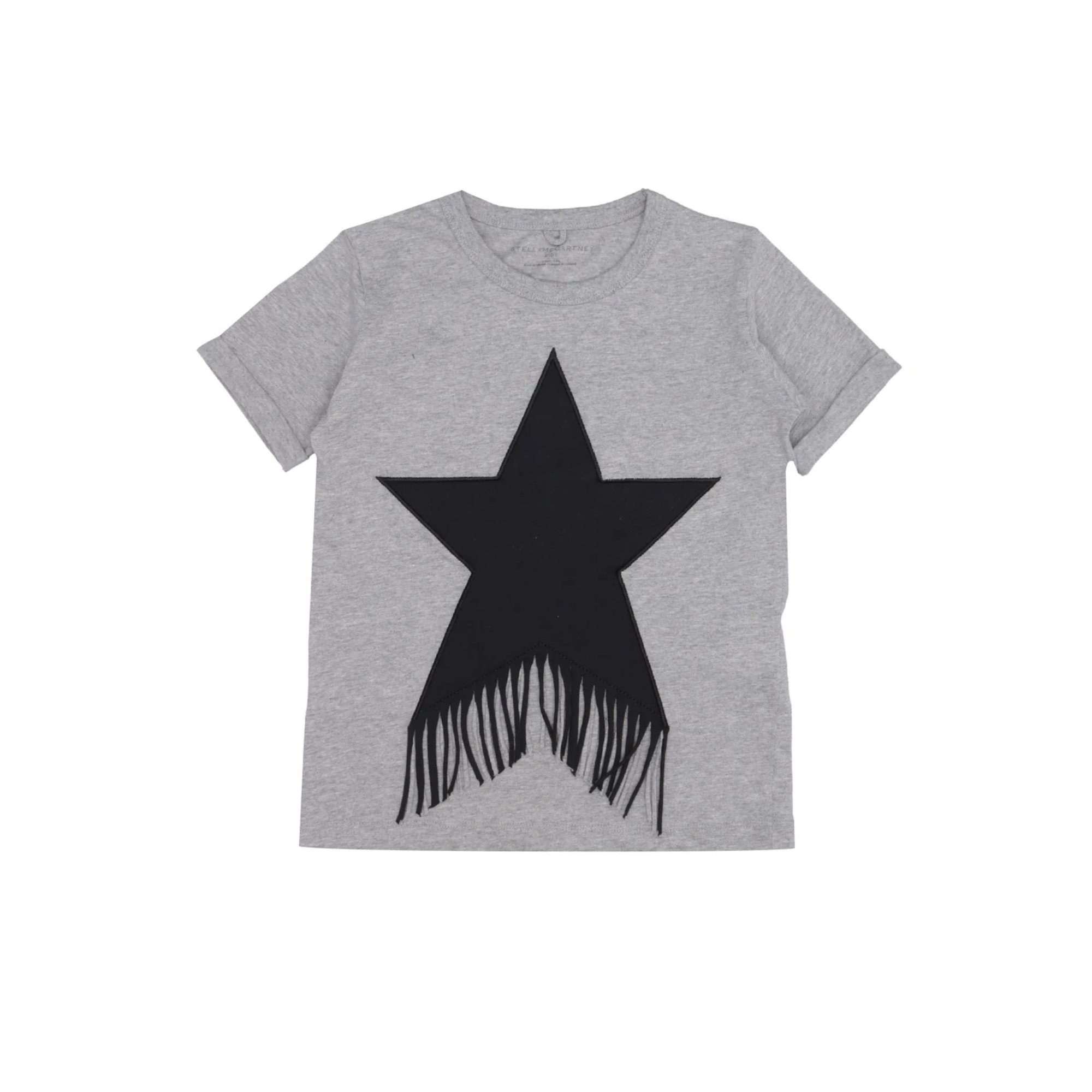 Maxi Star Fringe T-Shirt | Medium Grey