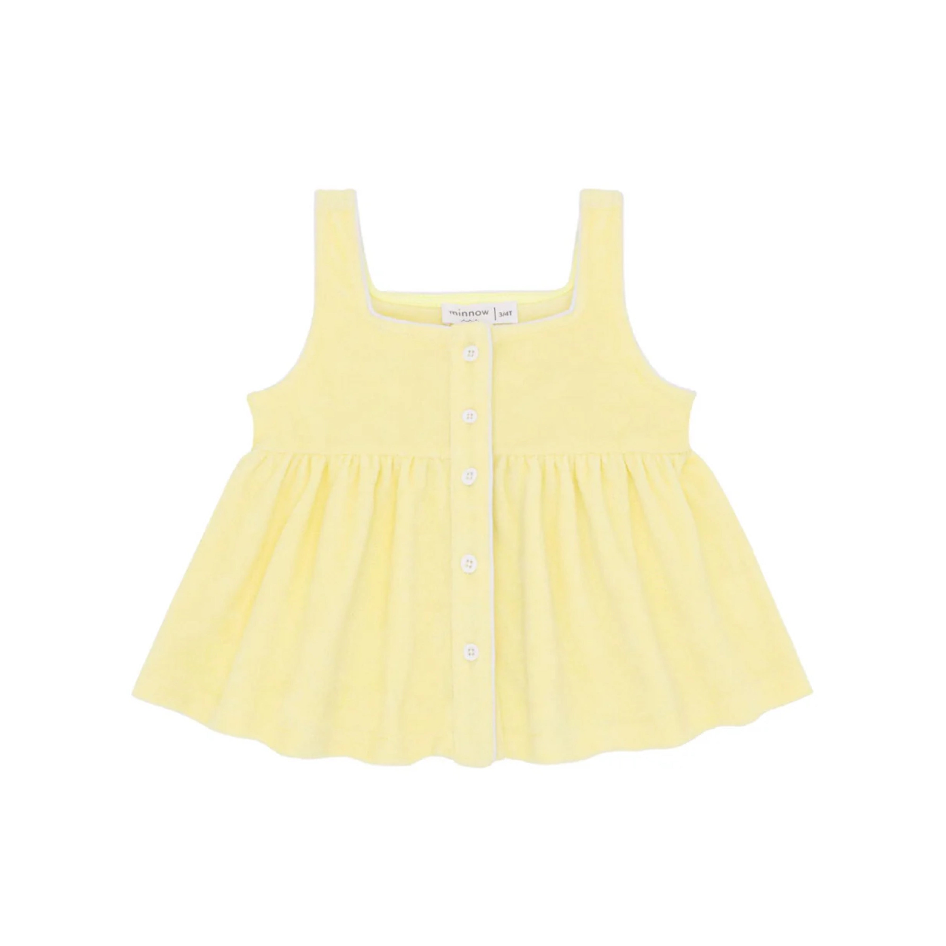 French Terry Button Up Tank | Banana