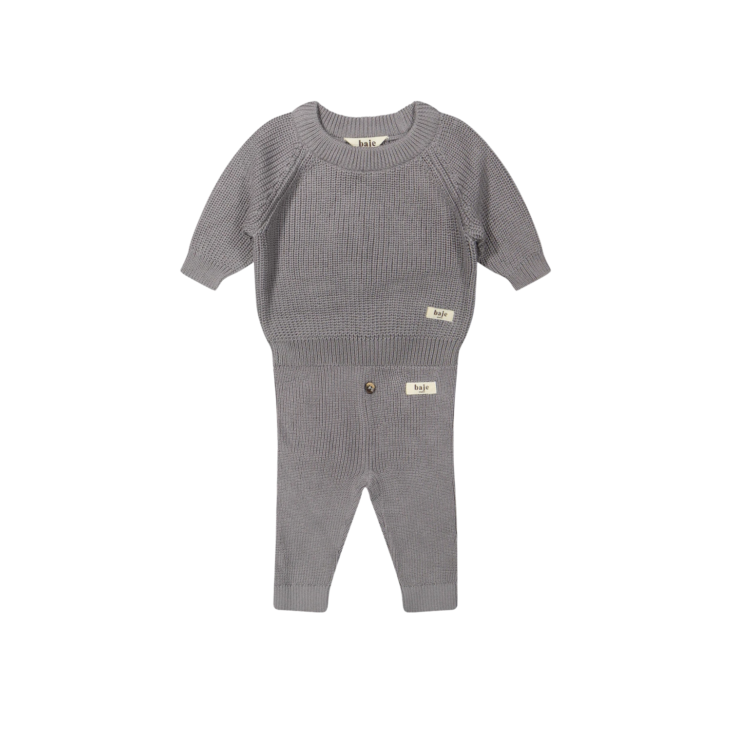 Santis Baby Sweater Set | Grey Steel