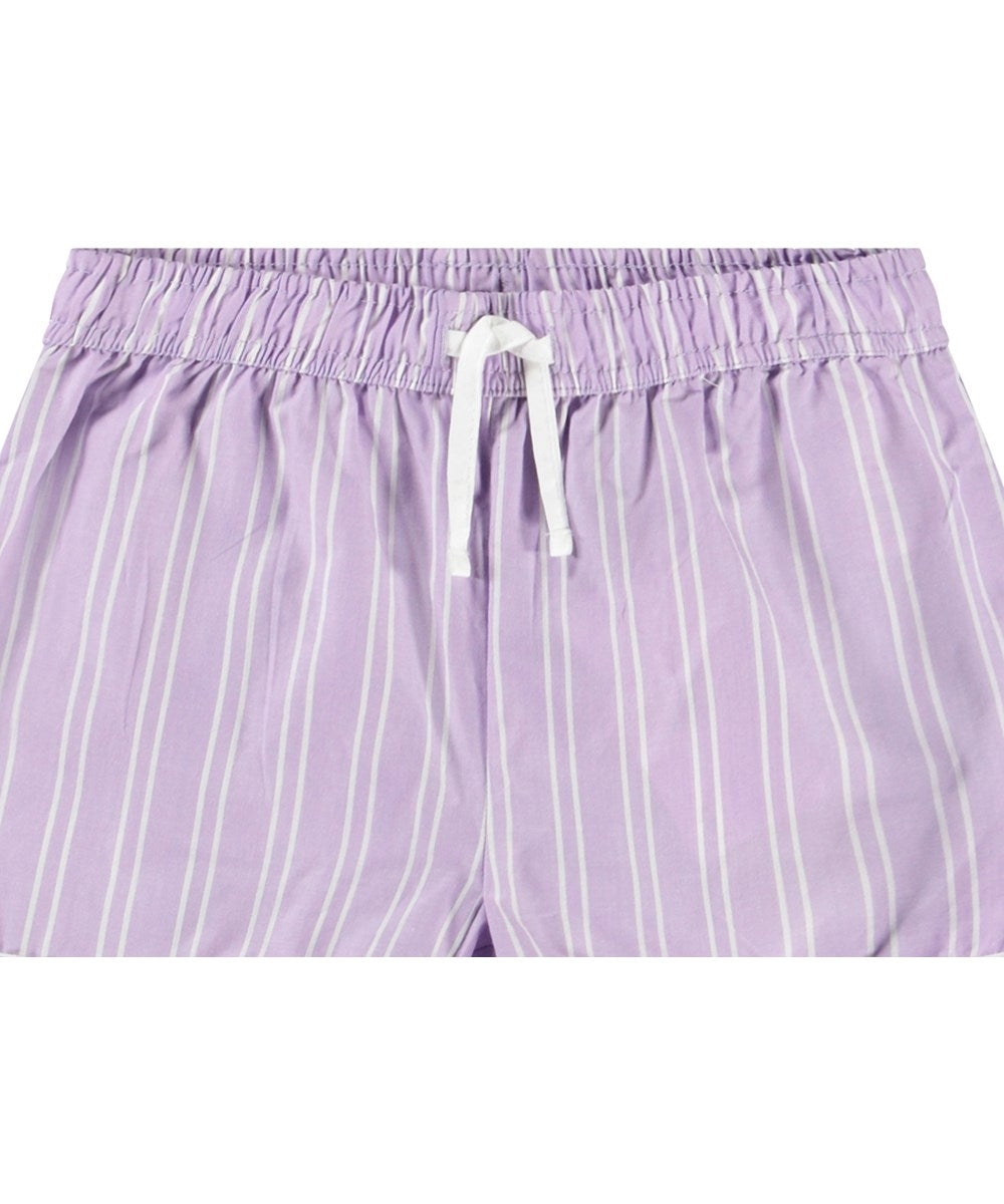 Aja Shorts | Purple Rail Stripe